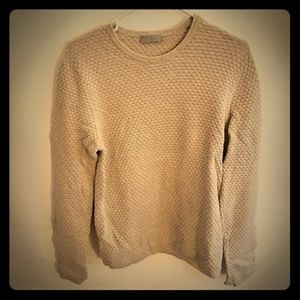 COS cotton knit pullover sweater beige